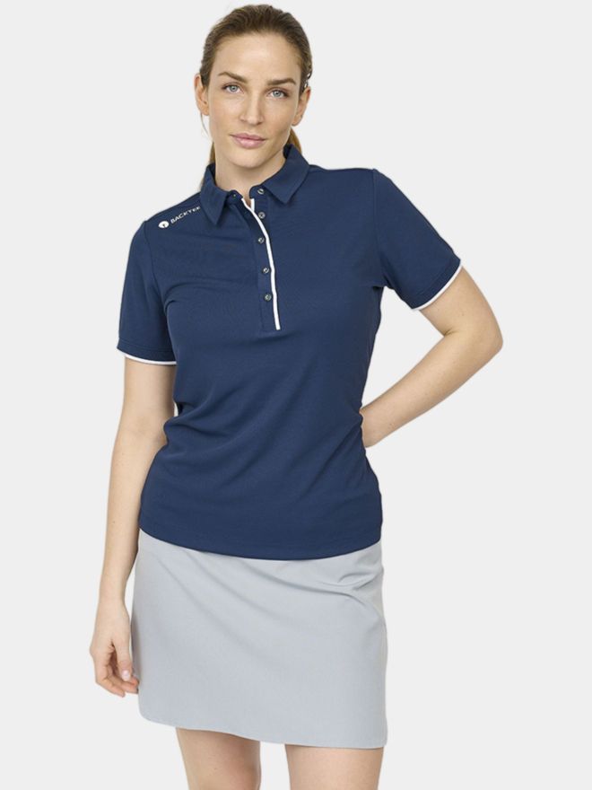 Backtee Ladies Classic Halbarm Polo navy