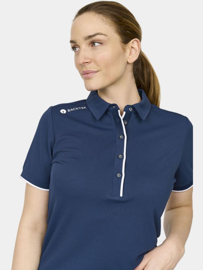 Backtee Ladies Classic Halbarm Polo navy