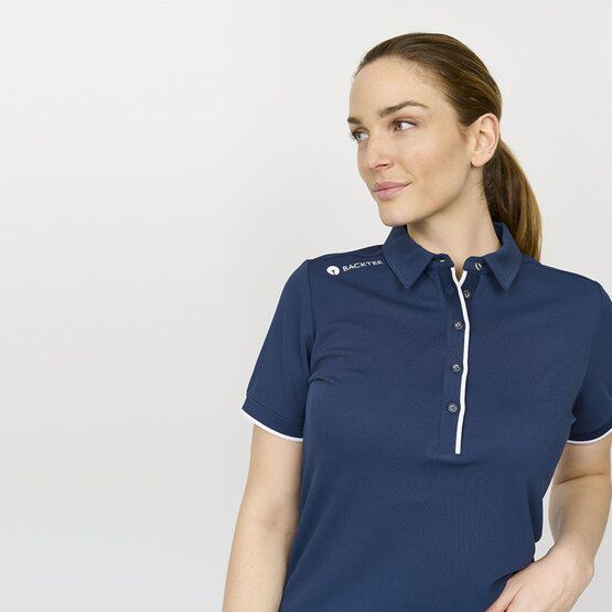 Backtee Ladies Classic Halbarm Polo navy