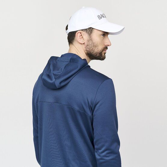 Backtee Mens Shield Hoodie Stretch Midlayer navy