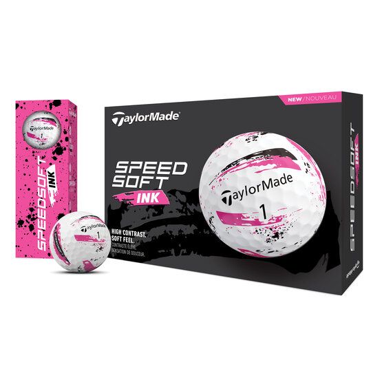 TaylorMade SpeedSoft Ink Golfball pink