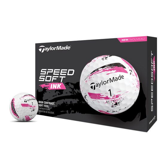 TaylorMade SpeedSoft Ink Golfball pink