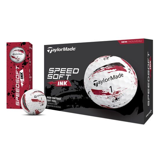 TaylorMade SpeedSoft golfové míčky červená