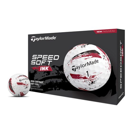 TaylorMade SpeedSoft golfové míčky červená