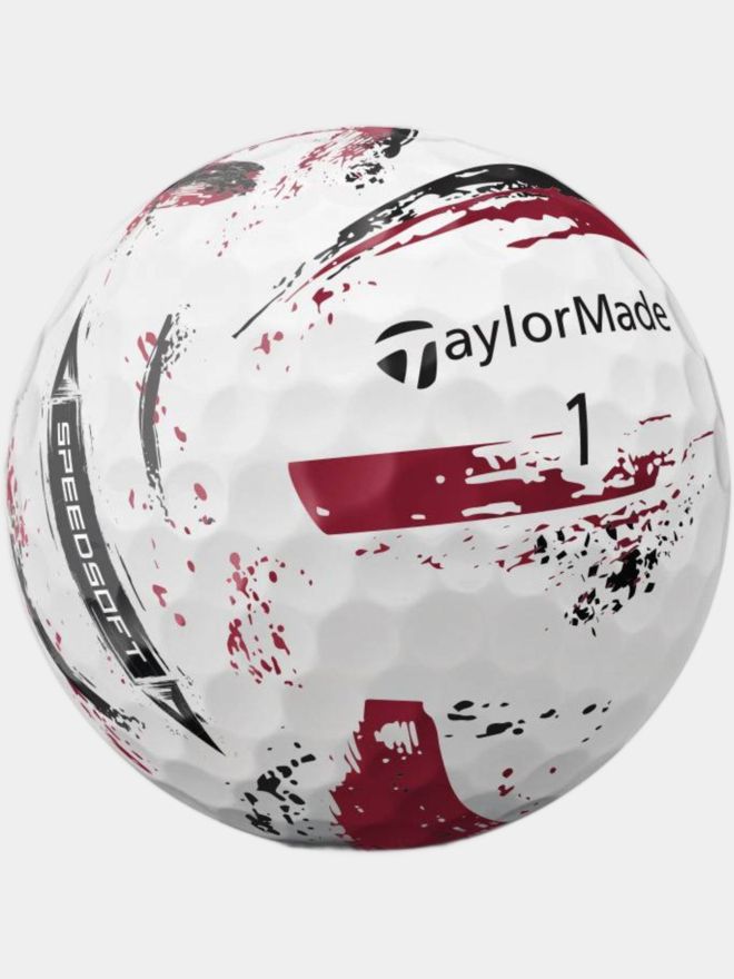 TaylorMade SpeedSoft Ink Golfball rot