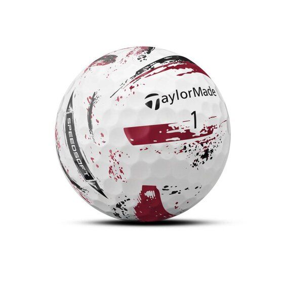 TaylorMade SpeedSoft Ink Golfball rot