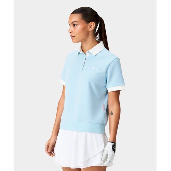 Macade Golf Tech Range Shirt Halbarm Polo hellblau