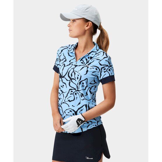 Macade Golf  Taylor Floral Signature Shirt Half Sleeve Polo light blue