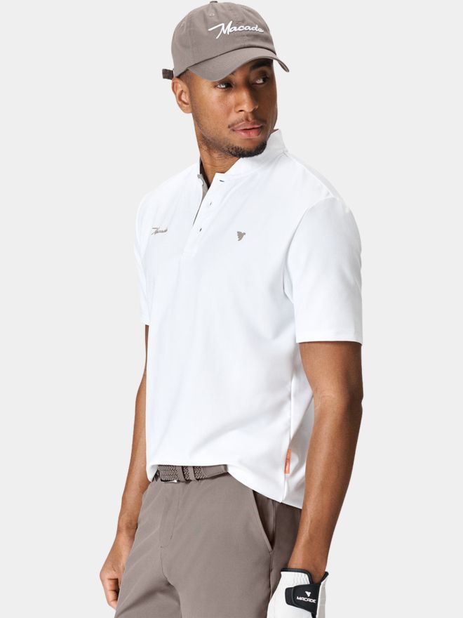 Macade Golf Heath Bomber Shirt Halbarm Polo weiß