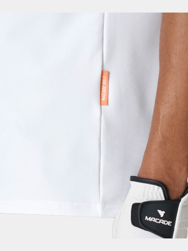Macade Golf Heath Bomber Shirt Halbarm Polo weiß