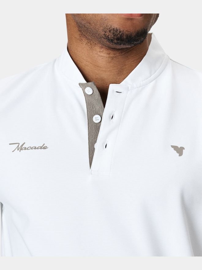 Macade Golf Heath Bomber Shirt Halbarm Polo weiß