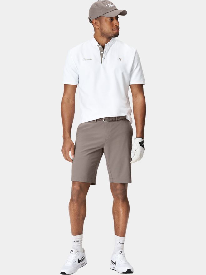 Macade Golf Heath Bomber Shirt Halbarm Polo weiß
