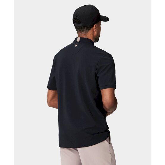 Macade Golf Heath Black Bomber Shirt Halbarm Polo schwarz