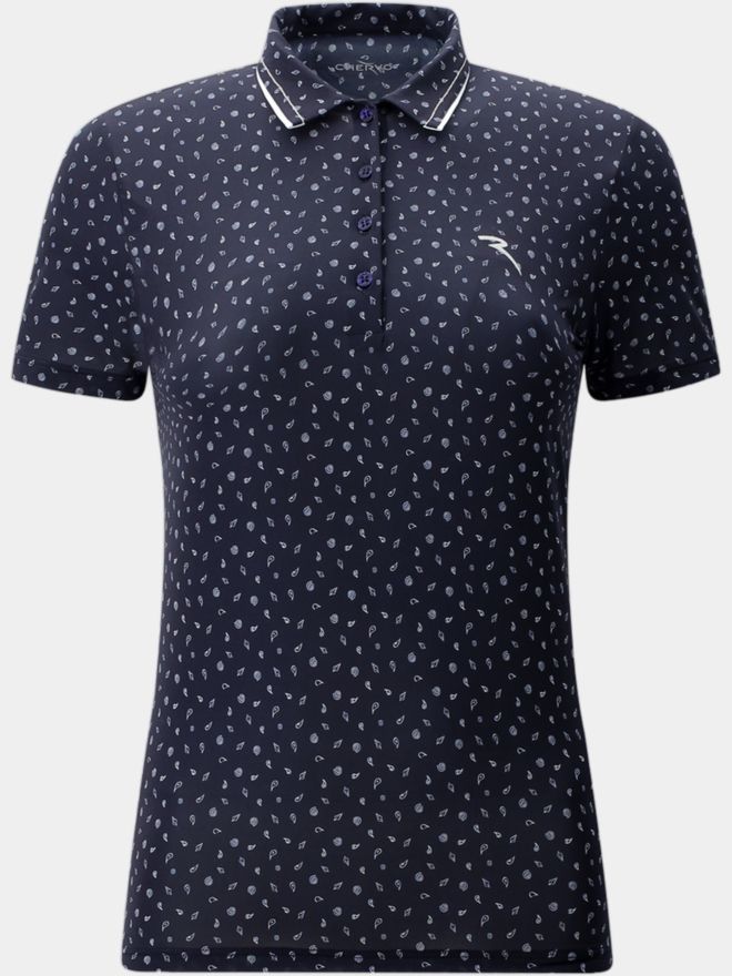 Chervo ALLPRINT Halbarm Polo navy