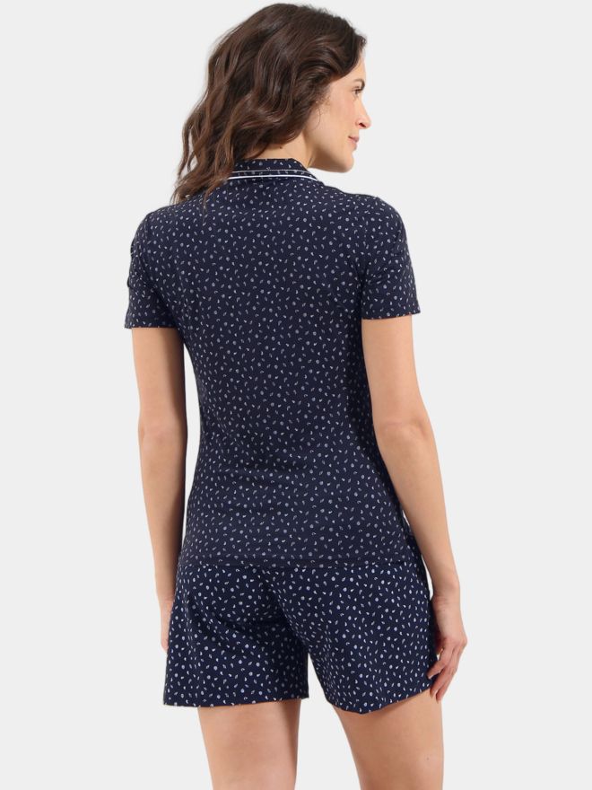 Chervo ALLPRINT Halbarm Polo navy