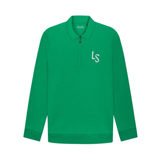 Lyle & Scott LS Logo Quarter Zip Sweatshirt Stretch Midlayer grün