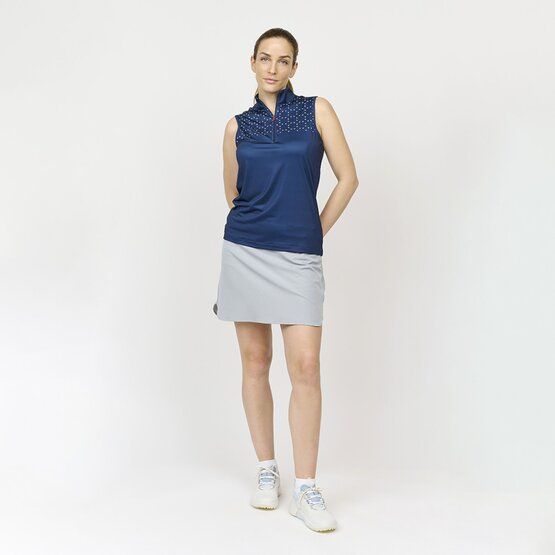 Backtee  Ladies Icon sleeveless polo navy