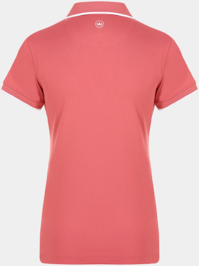 Peter Millar BETTY SHORT SLEEVE DROP V Halbarm Polo rot