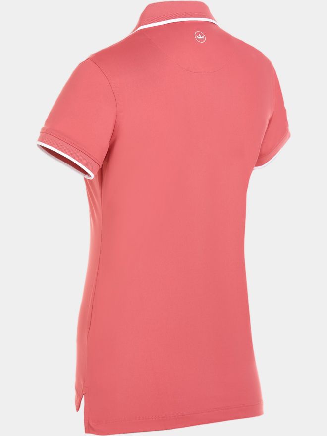 Peter Millar BETTY SHORT SLEEVE DROP V Halbarm Polo rot
