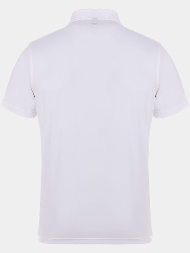 Peter Millar SOLID PERFORMANCE JERSEY Halbarm Polo weiß