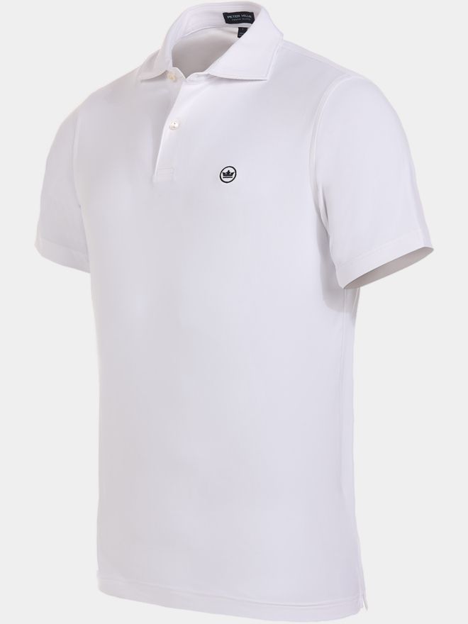 Peter Millar SOLID PERFORMANCE JERSEY Halbarm Polo weiß