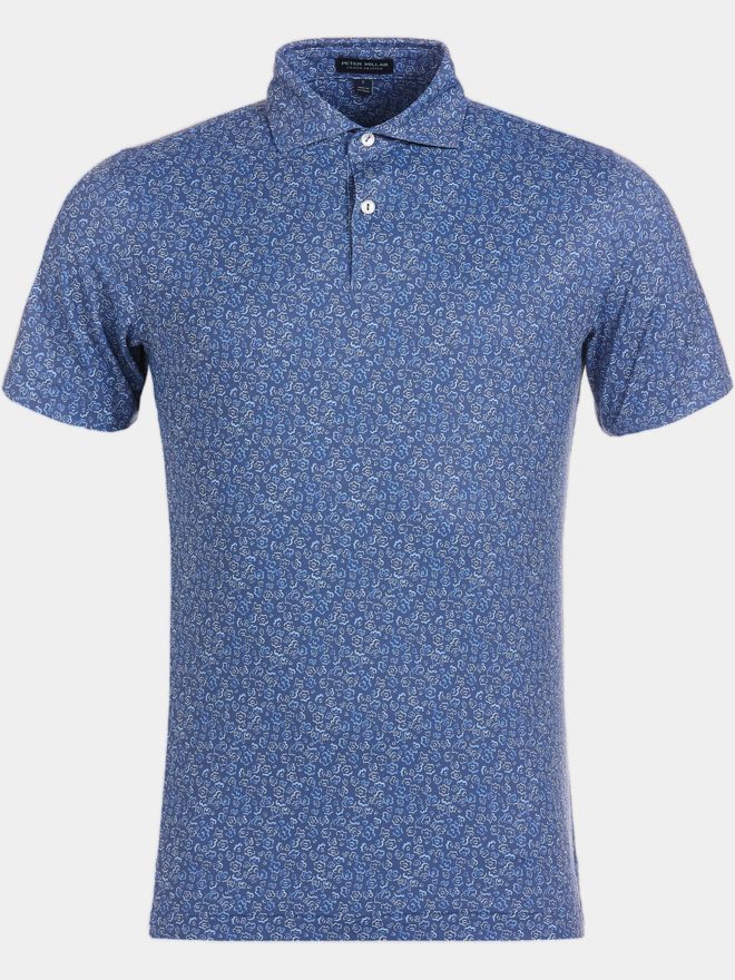 Peter Millar FIELDS OF CARLSBAD PERFORMANCE Halbarm Polo blau