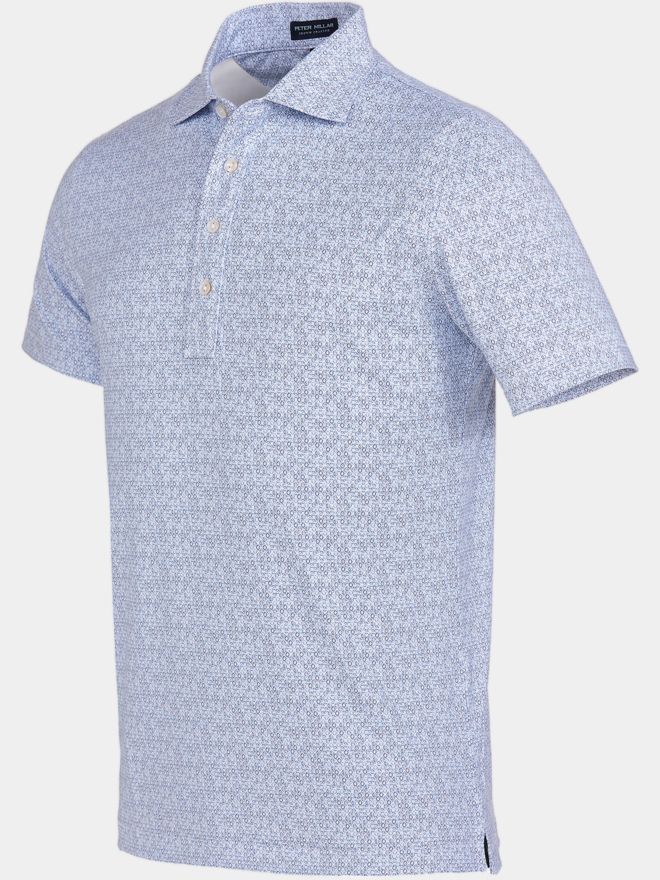 Peter Millar RHYTHM PERFORMANCE JERSEY KELLY HARD Halbarm Polo weiß