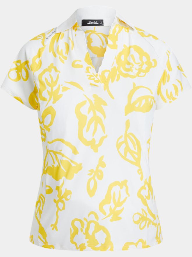 Polo Ralph Lauren V NECK POLO FLOWER PRINT Halbarm Polo gelb