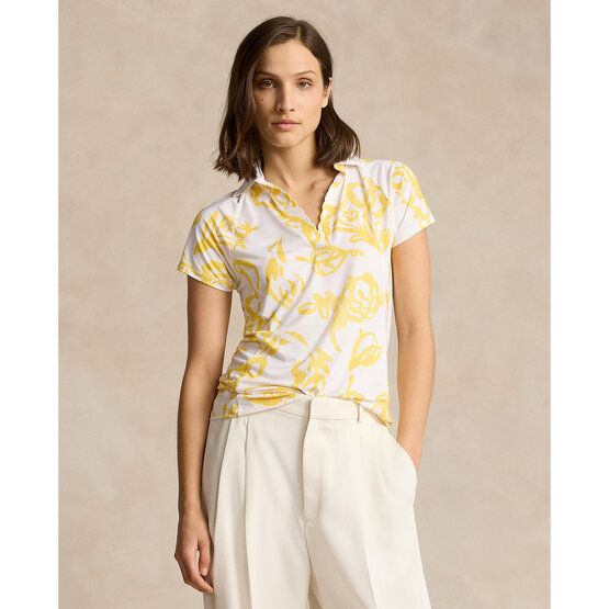 Polo Ralph Lauren  V NECK POLO FLOWER PRINT Half-sleeved polo yellow