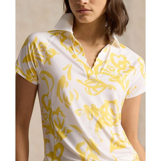 Polo Ralph Lauren  V NECK POLO FLOWER PRINT Half-sleeved polo yellow