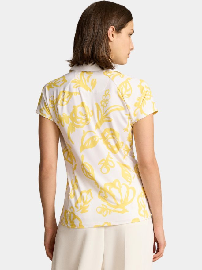Polo Ralph Lauren V NECK POLO FLOWER PRINT Halbarm Polo gelb