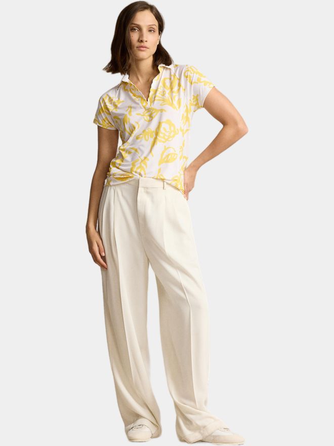 Polo Ralph Lauren V NECK POLO FLOWER PRINT Halbarm Polo gelb