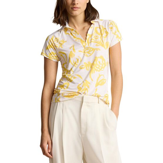 Polo Ralph Lauren  V NECK POLO FLOWER PRINT Half-sleeved polo yellow