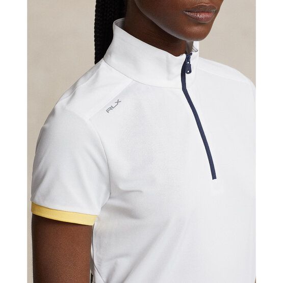 Polo Ralph Lauren  TRI 1/4 ZIP half-sleeve polo white