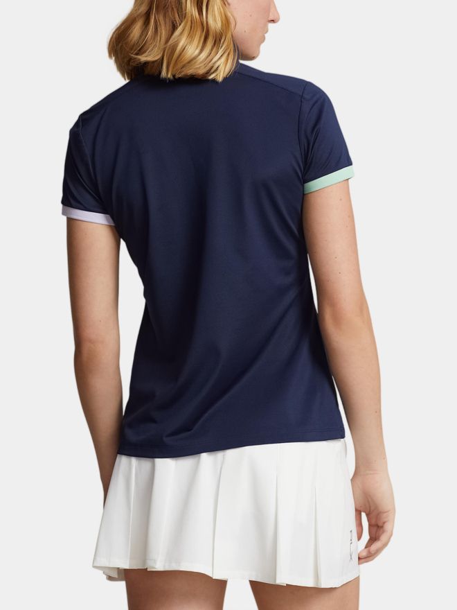 Polo Ralph Lauren TRI 1/4 ZIP Halbarm Polo navy