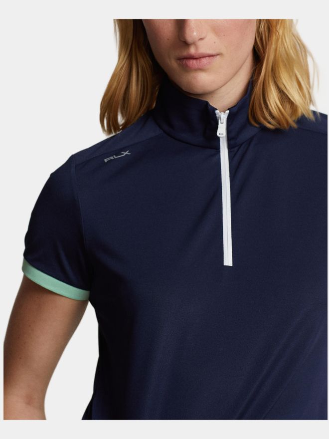 Polo Ralph Lauren TRI 1/4 ZIP Halbarm Polo navy