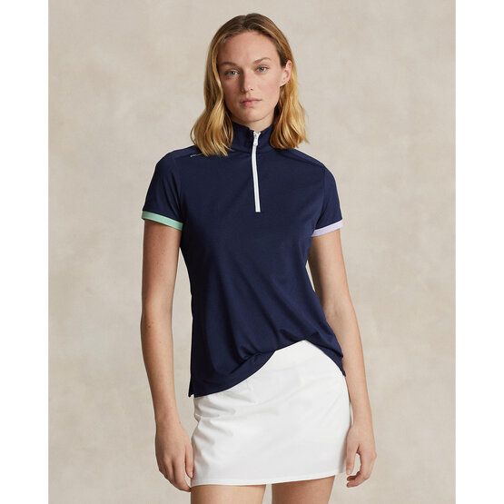 Polo Ralph Lauren  TRI 1/4 ZIP half-sleeve polo navy