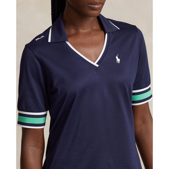 Polo Ralph Lauren  V NECK CONTRAST half-sleeve polo navy