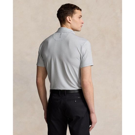 Polo Ralph Lauren RLX HOUNDSTOOTH Halbarm Polo hellgrau