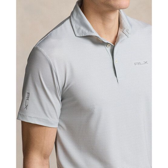 Polo Ralph Lauren RLX HOUNDSTOOTH Halbarm Polo hellgrau