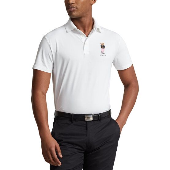 Polo Ralph Lauren GOLF BEAR POLO Halbarm Polo weiß