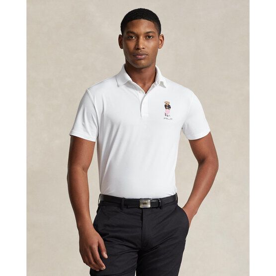 Polo Ralph Lauren GOLF BEAR POLO Halbarm Polo weiß