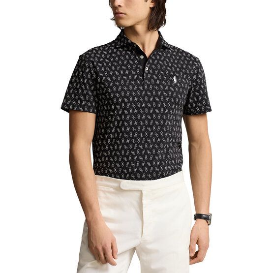 Polo Ralph Lauren AOP PPINT Halbarm Polo schwarz