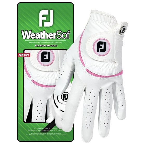 FootJoy WeatherSof Handschuh für die linke Hand rosa