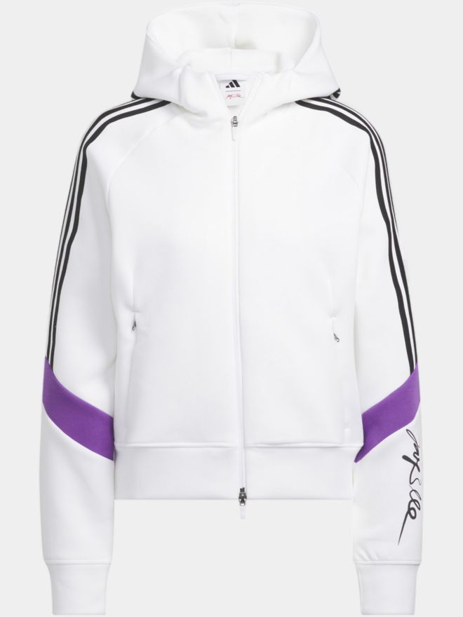 adidas JAY3LLE W JL3 HOODIE Stretch Jacke weiß