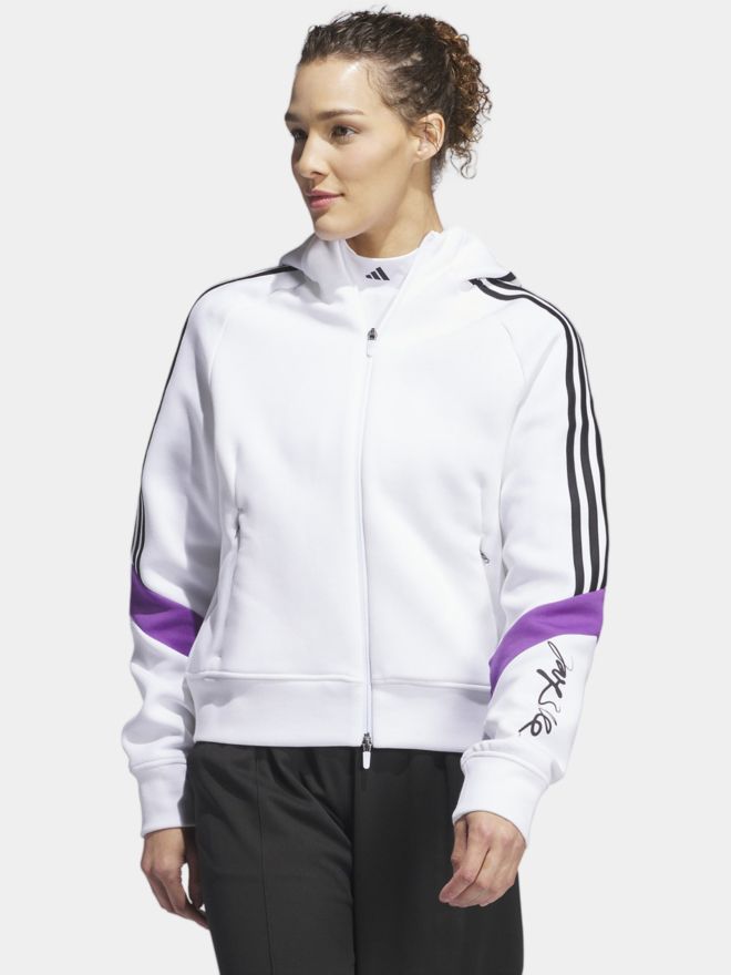 adidas JAY3LLE W JL3 HOODIE Stretch Jacke weiß