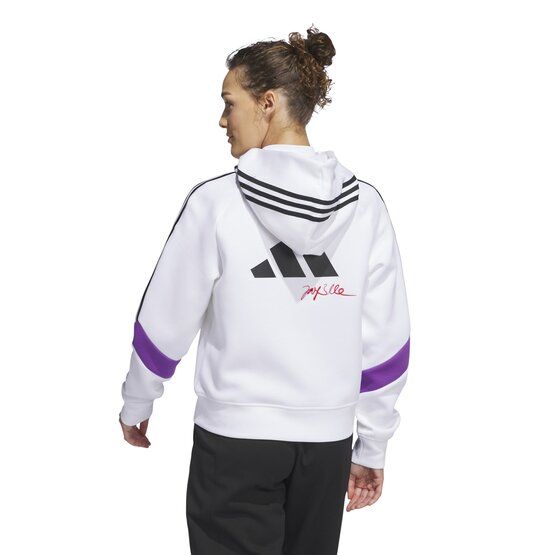 Adidas JAY3LLE W JL3 HOODIE Stretch Jacke weiß