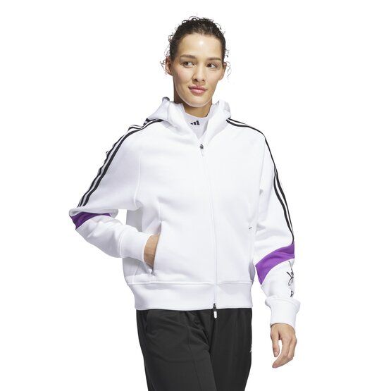 Adidas JAY3LLE W JL3 HOODIE Stretch Jacke weiß