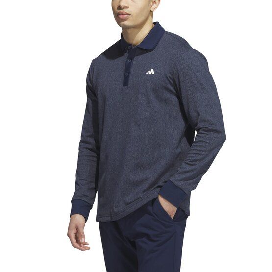 adidas  Men's Essentials long sleeve polo navy