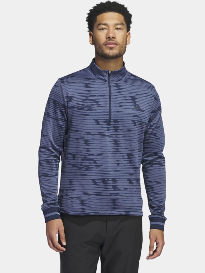 adidas Ultimate365 1/4-Zip Stretch Midlayer blau